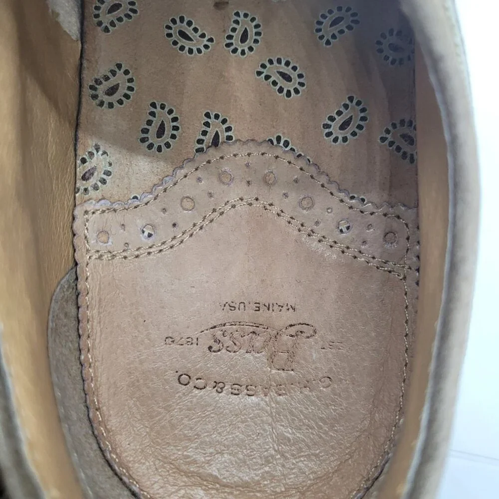 Allen Edmonds Mens Leather Nubuck Oxford Shoes 9.5M Brown Tan Professor USA - Picture 4 of 6